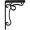 Ekena Millwork Orleans Wrought Iron Bracket, (Single center brace), Antiqued Brass 1 1/2"W x 5 1/2"D x 8"H BKTM01X05X08SOLABS - alternate 8